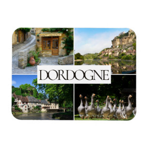 Dordogne landschappen collage reizen foto magneet