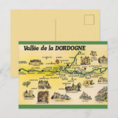 Dordogne-vallei van Frankrijk Briefkaart (Voorkant / Achterkant)