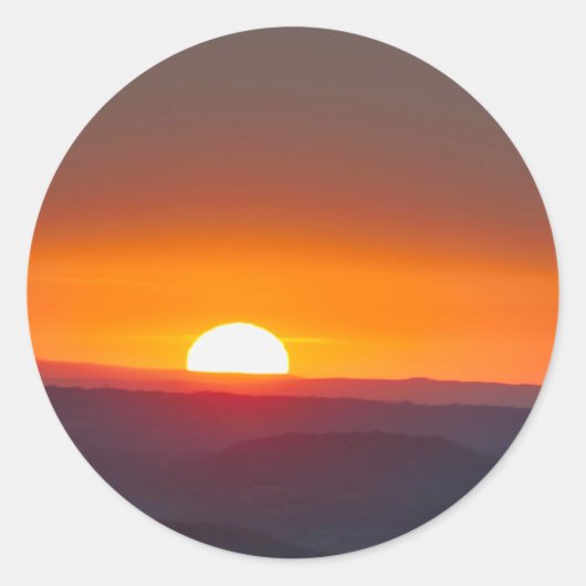 Dordogne Zonsopgang Ronde Sticker (Voorkant)