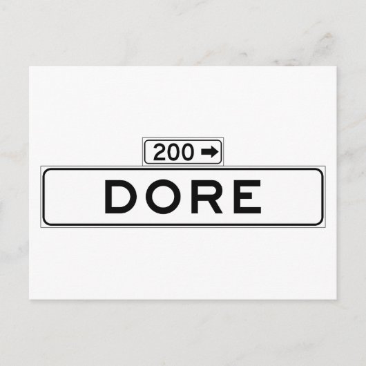 Dore St., San Francisco Street Sign. Briefkaart (Voorkant)