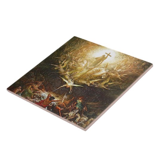 Dore Triumph of Christianity Over Paganism Tile Tegeltje (Zijkant)