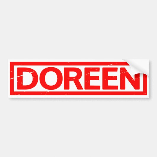 Doreen Stamp Bumpersticker (Voorkant)