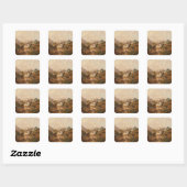 Dorf – Emil Barbarini Vierkante Sticker (Vel)