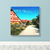 Dorfstraße Canvas Afdruk (Insitu (Houten vloer))