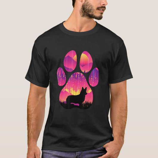 Dorgi Poot Moeder Vader Hond Vrouwen Mannen T-shirt (Voorkant)