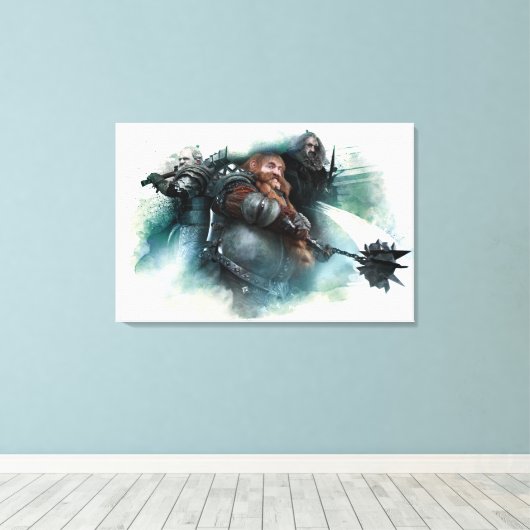 Dori, Bombur en Oin Graphic Canvas Afdruk (Insitu (Houten vloer))