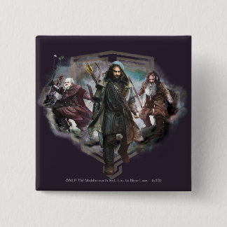 Dori, Kili en Bifur Vierkante Button 5,1 Cm