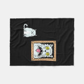 Dorian Gray's Cat Teeshirt From Skunkbear  Fleece Deken (Voorkant (Horizontaal))