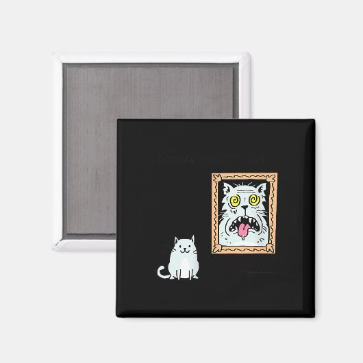 Dorian Gray's Cat Teeshirt From Skunkbear  Magneet (Voorkant / Achterkant)