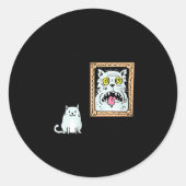 Dorian Gray's Cat Teeshirt From Skunkbear  Ronde Sticker (Voorkant)