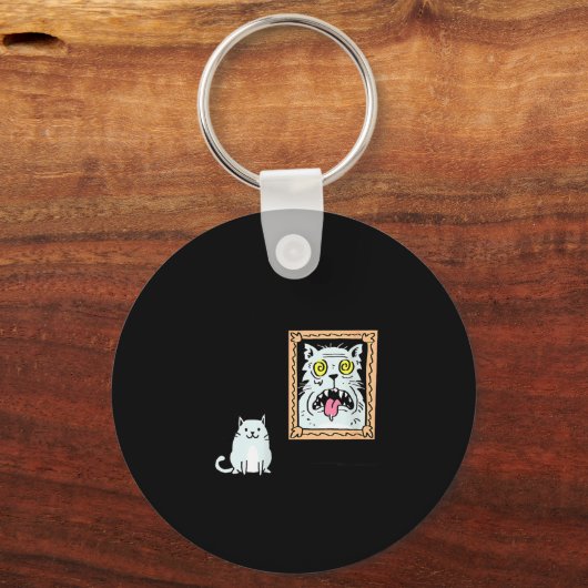 Dorian Gray's Cat Teeshirt From Skunkbear Sleutelhanger (Voorkant)