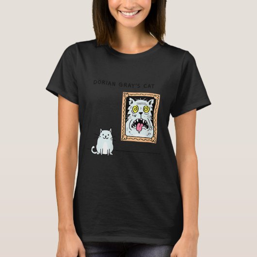 Dorian Gray's Cat Teeshirt From Skunkbear T-shirt (Voorkant)