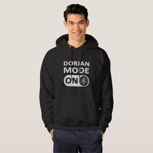 Dorian Music Mode On - Mannen Hoodie (Voorkant volledig)