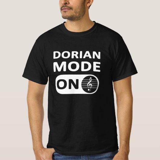 Dorian Music Mode On - Mannen T-shirt (Voorkant)