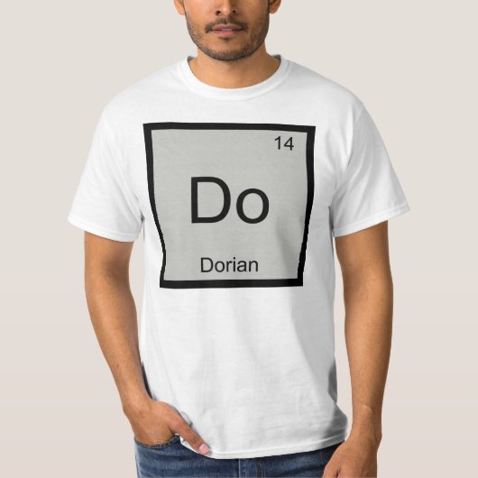 Dorian naam scheikunde element periodiek systeem t-shirt (Voorkant)