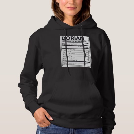 Dorian Nutrition Information Problem Solution Hard Hoodie (Voorkant)