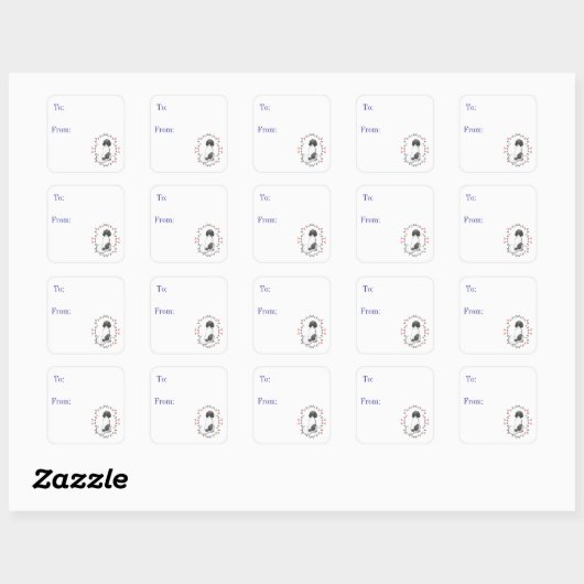 Doris de Hond Kerstcadeau Sticker (Vel)