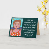 DORIS: Gezet "eet chocolade"…. - wenskaart Kaart (Gele Bloem)
