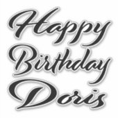 Doris Name Vorname black Sticker Geburtstag (Voorkant)