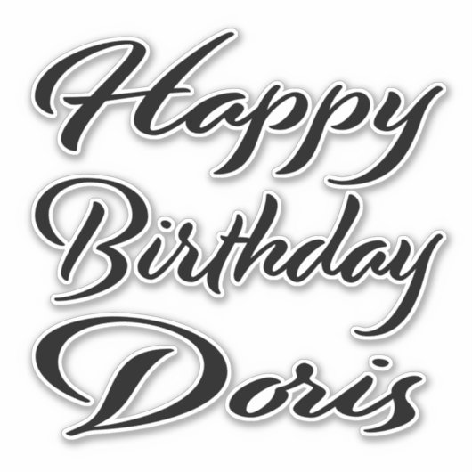 Doris Name Vorname black Sticker Geburtstag (Voorkant)