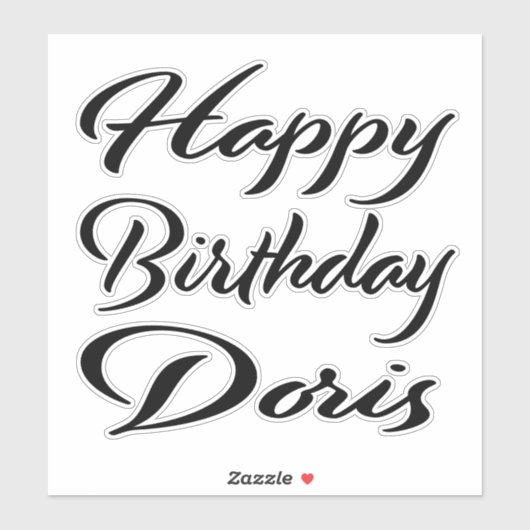 Doris Name Vorname black Sticker Geburtstag (Vel)