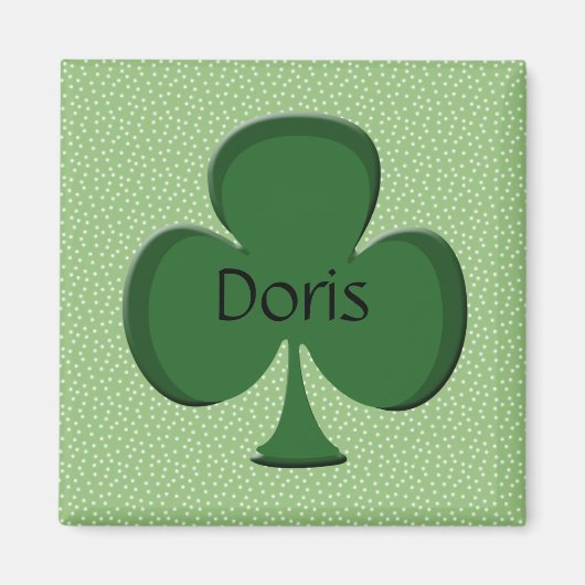 Doris Shamrock Name Magnet (Voorkant)
