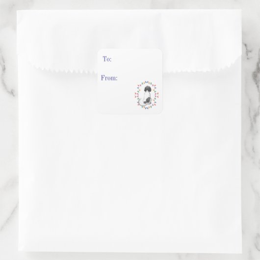 Doris the Dog Holiday Gift Sticker (Tas)