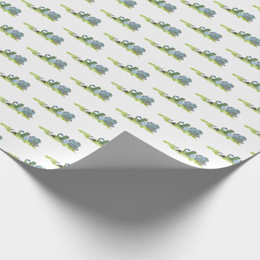 Doris the Dog Summer Scene Cadeaupapier (Hoek)