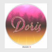 Doris Vorname Name golden pink Aufkleber Sticker (Vel)
