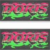 Doris Vorname Name Graffiti Aufkleber Sticker (Voorkant)