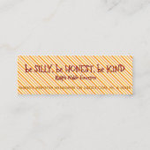 Doris, w/quote, gelukskaarten mini visitekaartje (Achterkant)