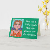 DORIS: Zij roepen het PMS… - wenskaart Kaart (Gele Bloem)