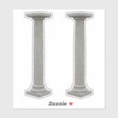 Dorische zuilen Sticker (Vel)