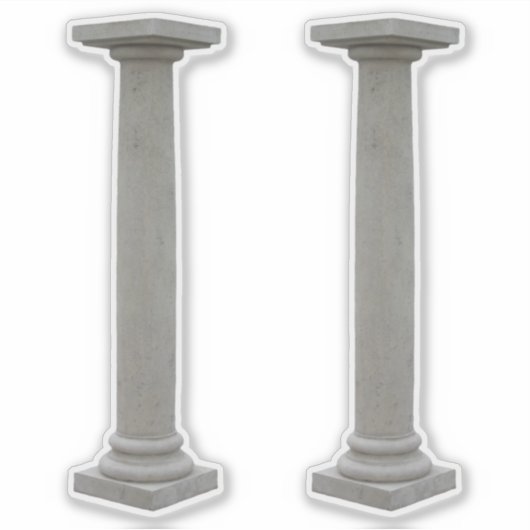 Dorische zuilen Sticker (Voorkant)