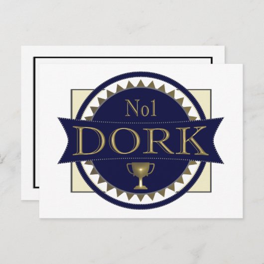 Dork Award - Aangepast Briefkaart (Voorkant / Achterkant)