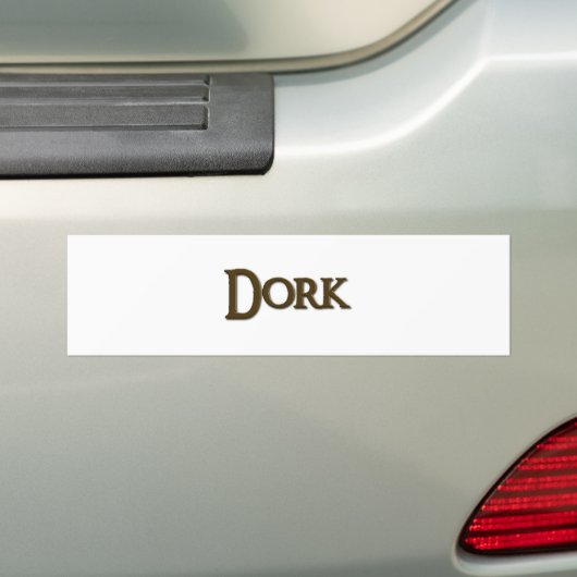 Dork Bumpersticker (Op auto)