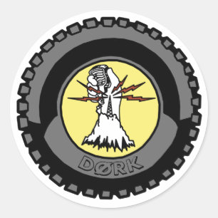 DORK met nul Ronde Sticker