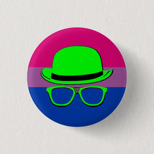 Dork Night Bi Pride Knop Ronde Button 3,2 Cm (Voorkant)