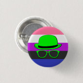 Dork Night Genderfluïde Pride Knop Ronde Button 3,2 Cm (Voorkant /achterkant)