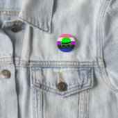 Dork Night Genderfluïde Pride Knop Ronde Button 3,2 Cm (In situ)