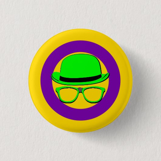 Dork Night Intersekse Pride Knop Ronde Button 3,2 Cm (Voorkant)