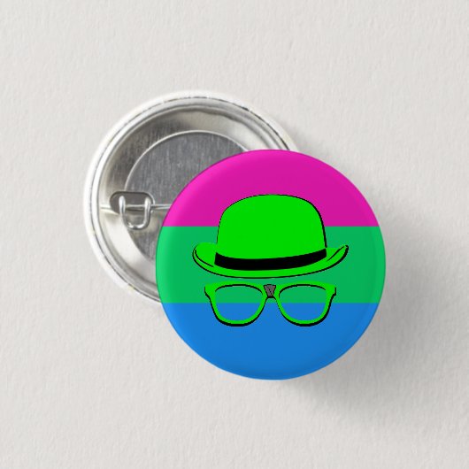 Dork Night Poly Pride Knop Ronde Button 3,2 Cm (Voorkant /achterkant)