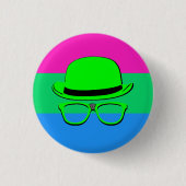 Dork Night Poly Pride Knop Ronde Button 3,2 Cm (Voorkant)