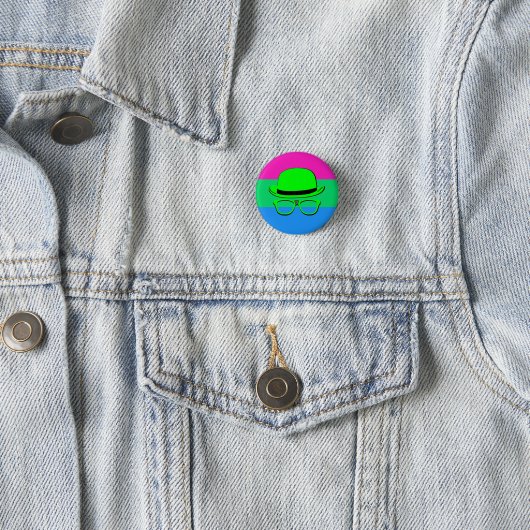 Dork Night Poly Pride Knop Ronde Button 3,2 Cm (In situ)