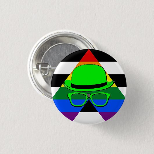 Dork Night Straight Ally Button (Voorkant /achterkant)