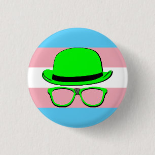 Dork Night Trans Pride Knop Ronde Button 3,2 Cm