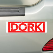 Dork Stamp Bumpersticker (Op auto)