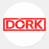 Dork Stamp Ronde Sticker (Voorkant)