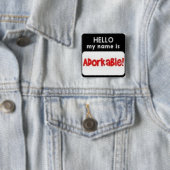 DORKable Vierkante Button 5,1 Cm (In situ)