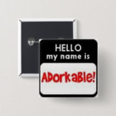 DORKable Vierkante Button 5,1 Cm (Voorkant /achterkant)